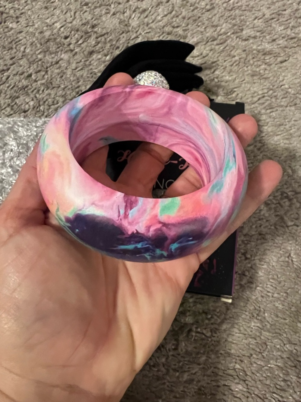 Hillside-Kit Bangle Flask - Black & Pink - Picture 4 of 5